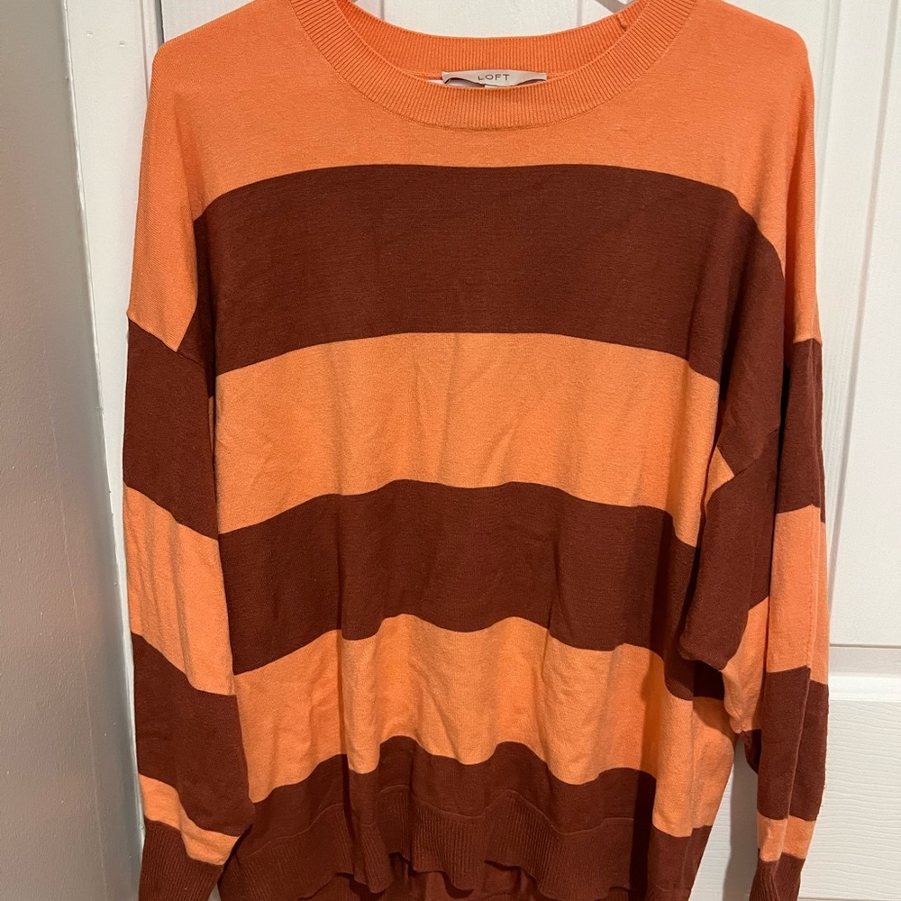 Loft Striped Sweater- Size Large
